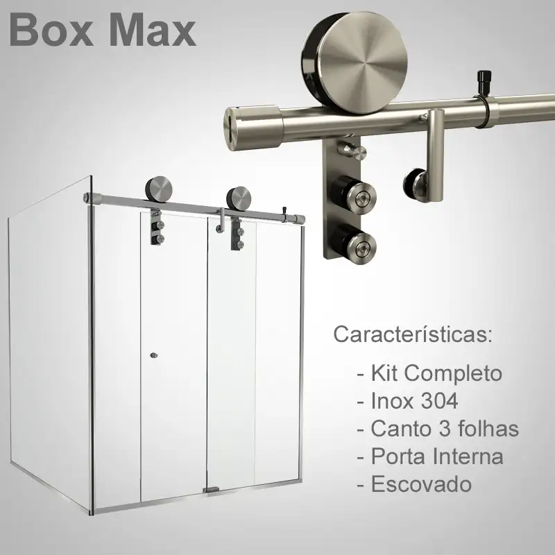 Canto Interno 3 Folhas Escovado